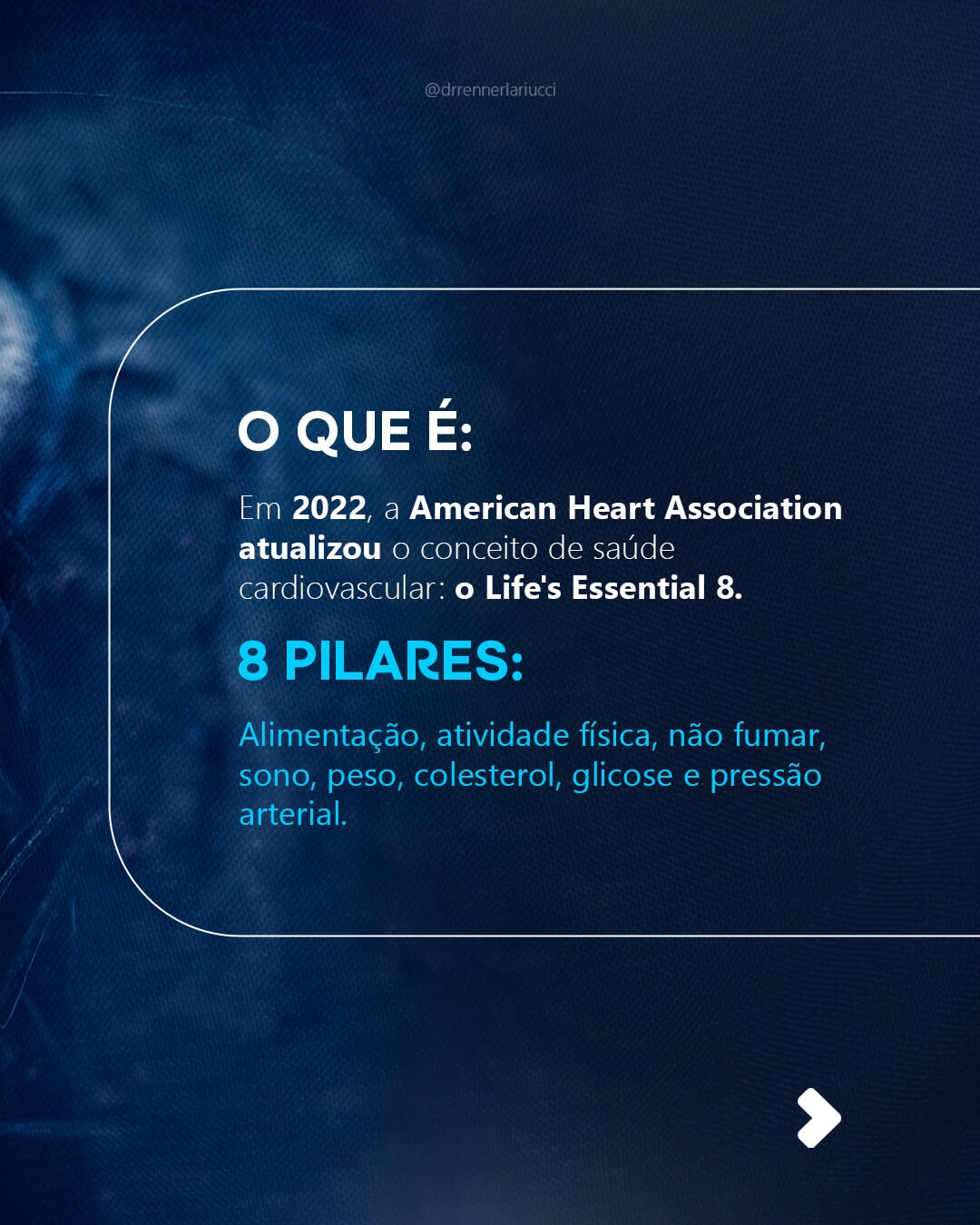 O estresse não é um dos 8 pilares oficiais da saúde do coração.