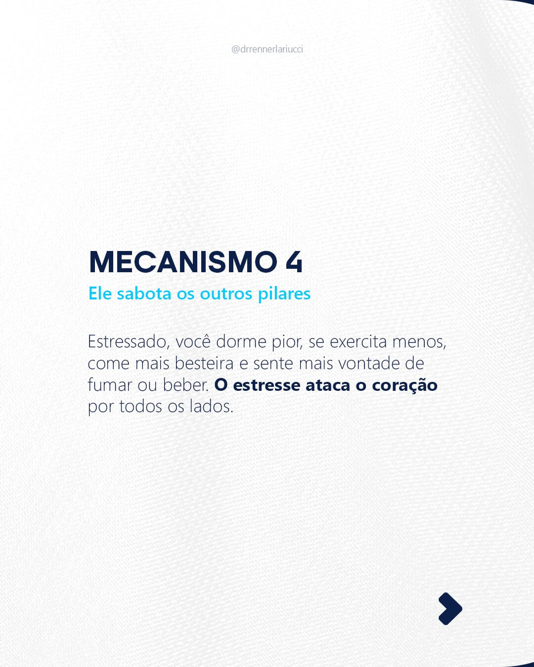 O estresse não é um dos 8 pilares oficiais da saúde do coração.